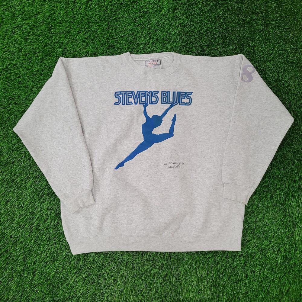 Vintage 1998 Santee Steven-Blues Sweatshirt Womens XL 26x27 Baggy Gray